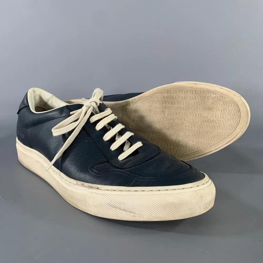 COMMON PROJECTS Size 9 Navy Leather Lace Up Sneakers
